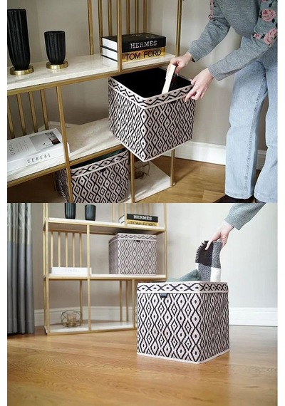 Bohe Raf Düzenleyici Organizer Kutu, Saklama Kutusu, 30 X 30 X 30 Gri