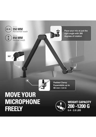 Wave Mic Arm Mk.2 Yayın Ve Podcasting, Kablo Kancası, Masa Kelepçesi, Yükseltici, Usb Ve Xlr Mikrofonlar