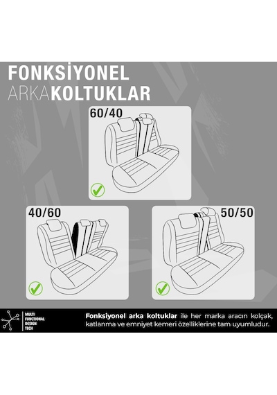 Otom Limited Design Ekstra Destekli Oto Koltuk Kılıfı