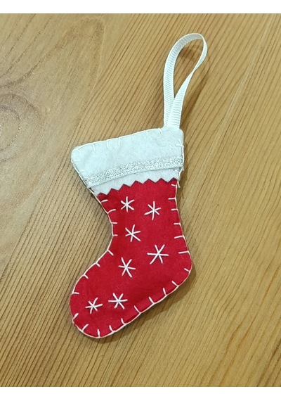 Yılbaşı Süsü 3'lü El Yapımı Keçe Ve Kanaviçe 5 Noel