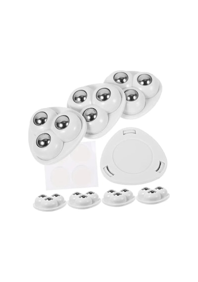 4 Adet Mini Yapışkanlı Mobilya Tekerleği - Çok Amaçlı Kullanım İçin
