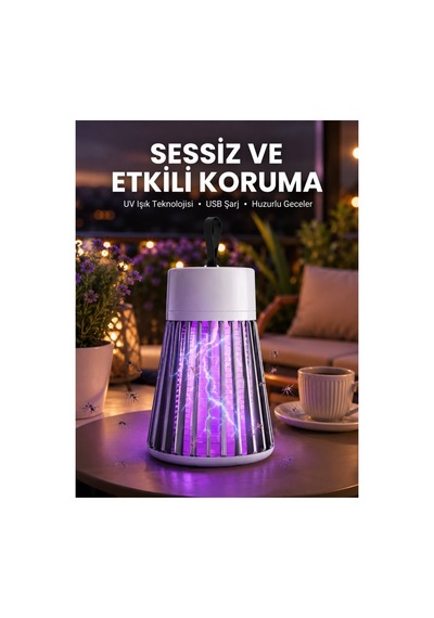 Kamp Ve Bahçe İçin Şarjlı Böcek Kovucu Lamba - Hs08373460-7294