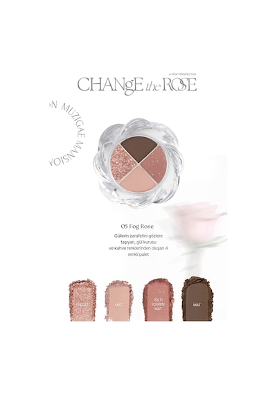 İpeksi Dokulu 4'lü Far Paleti Muzıgae Mansıon Twist Pot Eye Palette 05 Fog Rose 12009179