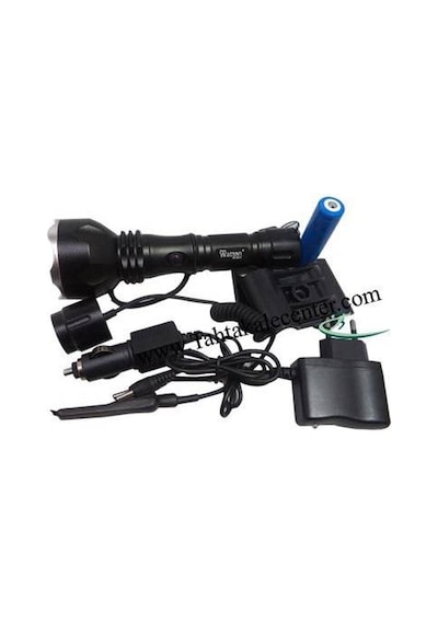 Watton Wt- 253 600 Lümen Tx6 Şarjlı Özel Avcı Feneri Siyah