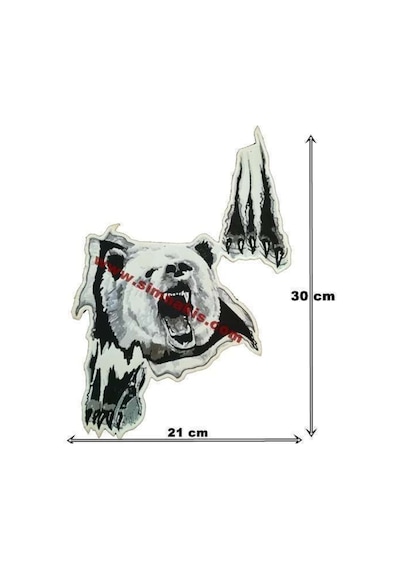 Ayı Pençesi Nakış Işleme Arma Patch Peç Yama 21X30 Cm