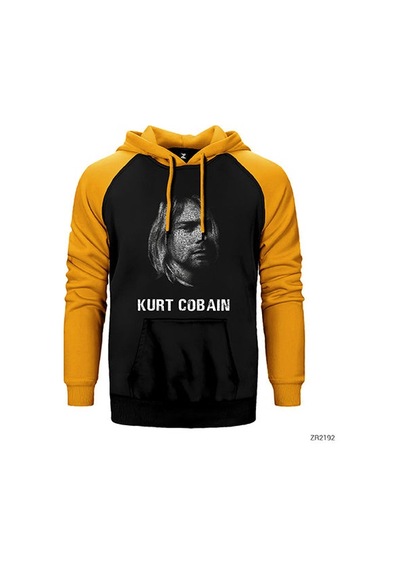 Kurt Cobain Lyrics Gri Renk Reglan Kol Sweatshirt / Hoodie