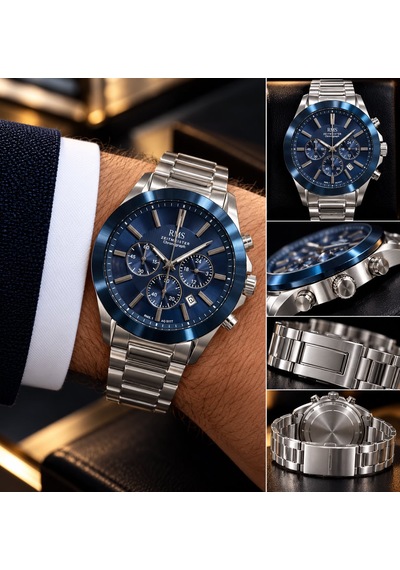 Rms Zeitmeister Rms.1.ag1577.03 Fonksiyonlar Aktif Chronograph Kristal Cam Metalik Renk Erkek Kol Saati Gri