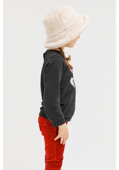 Benitto Kids Benittokids Kız Çocuk Peluş Bucket Şapka 7001-ekru Ekru