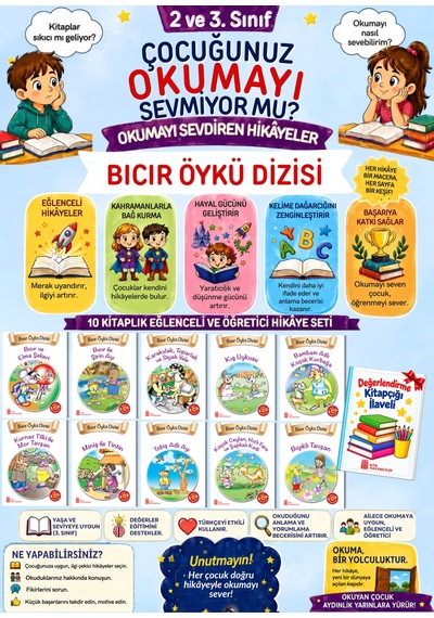 3.sınıflar İçin Okuma Kitabı 10'lu Seri