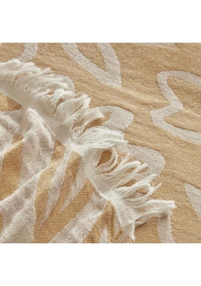 Karaca Home Bouquet Çift Kişilik Müslin Pike Sarı Açık Indigo