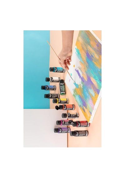 Rich Mastermix Akrilik Boya 6 Renk 60 Ml 1 Paket Pastel Renkler Akrilik Boya 6 Lı Profesyonel Tuval Canvas