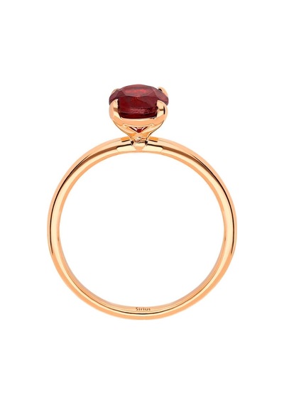 Sirius Oval Kesim Garnet Tektaş Yüzük 0831R0012
