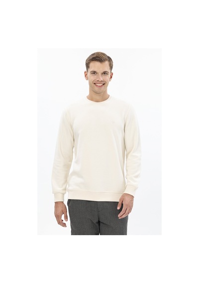 Erkek Kadife Sweatshirt 252209002.kdfoyr Ekru