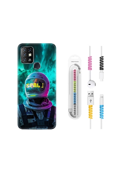 Infinix Hot 9 Kılıf Kablo Koruyuculu Space 1814