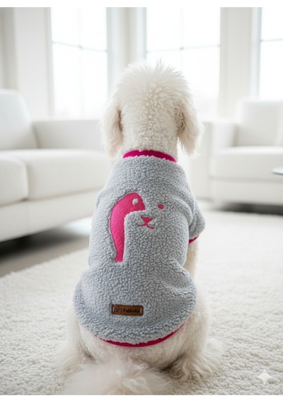 Kedi - Köpek İşlemeli Welsoft Kışlık Sweat - Kıyafet