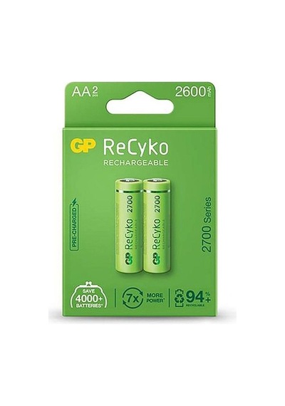 Gp Recyko 2700 Seri 2600 Mah Şarjlı Aa Kalem Pil 2'li