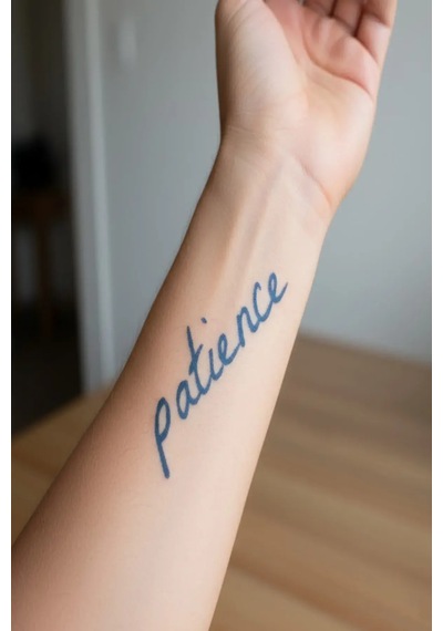 Patience 5 Cm Minimal Geçici Dövme Yarı Kalıcı Geçici Dövme