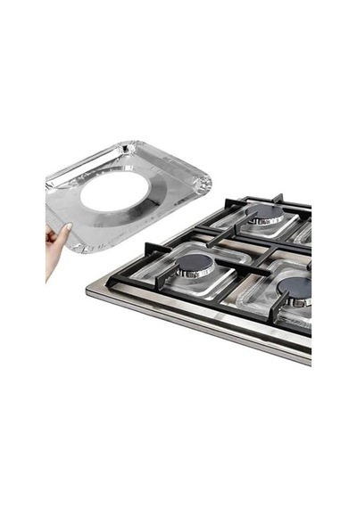 Zhltools 10 Adet Kare Ocak Üstü Yağ Koruyucu Alüminyum Levha 23x23cm