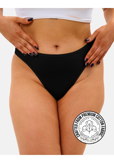 Alya Underwear Kadın Külot Pamuklu String - 5 Adet Siyah Tanga S, M, L, Xl Multicolor-p24
