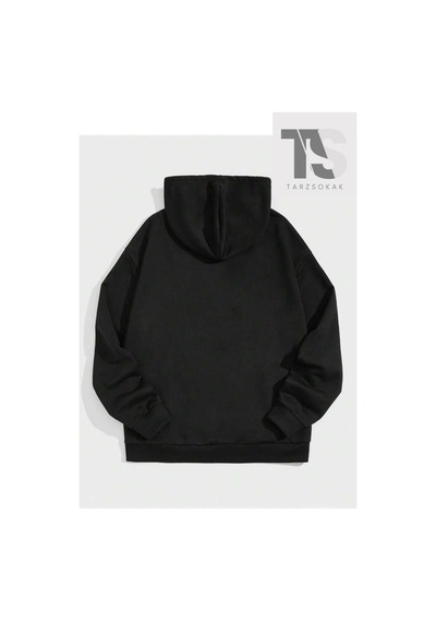 Tarzsokak Challange Sweatshirt Fermuarlı Hırka Siyah