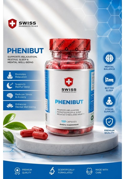 Swiss Phenibut Relaxation Sleep Stress And Anxeity 120 Caps