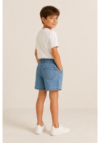Eray Alp Kids Erkek Çocuk Mavi Kot Şort Yazlık Günlük Model