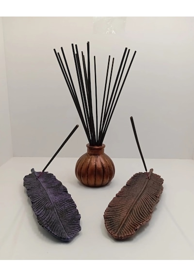 Tedi Sanat Tüy Çubuk Tütsülük 2 Li +20 Adet Çubuk Tütsü Hediyeli