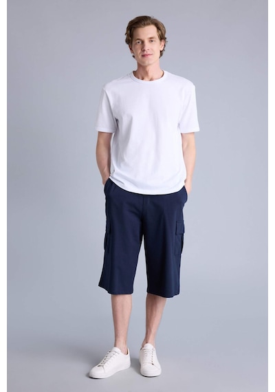 Defacto Relax Fıt Sweatshirt Kumaşı Uzun Şort T4693az26smnv241 Lacivert-nv241