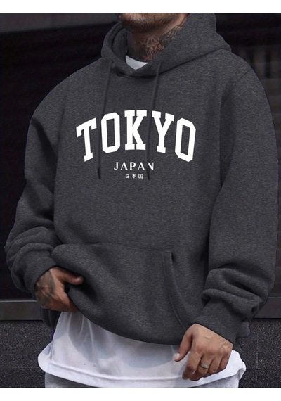 Startmore Startmoretokyo Japonya Mektup Yaratıcı Baskılar Erkek Yeni Kazak Yumuşak Sokak Giyim Sonbahar Uzun Kol Antrasit