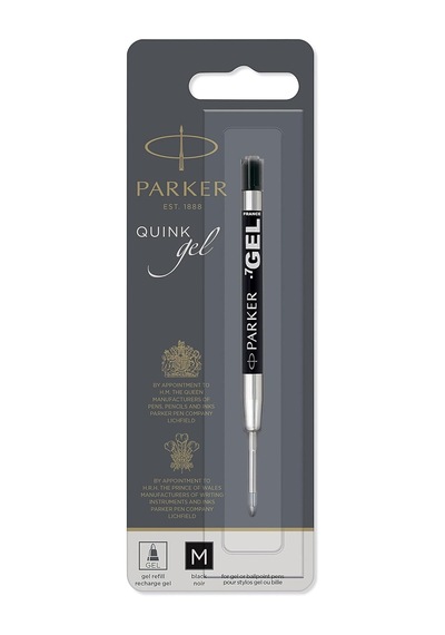 Parker 1950344 Jel Tükenmez Kalem Yedeği, Orta Kalınlıkta Uç, Siyah, Gri Genel