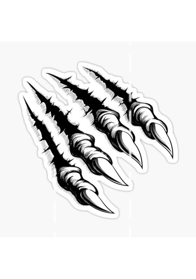 Canavar Pençe Araba Oto Sticker Yapıştırma 19 Cm Aa