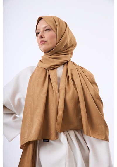 Mirsoy Scarf Zerafet Desen Şal Krem