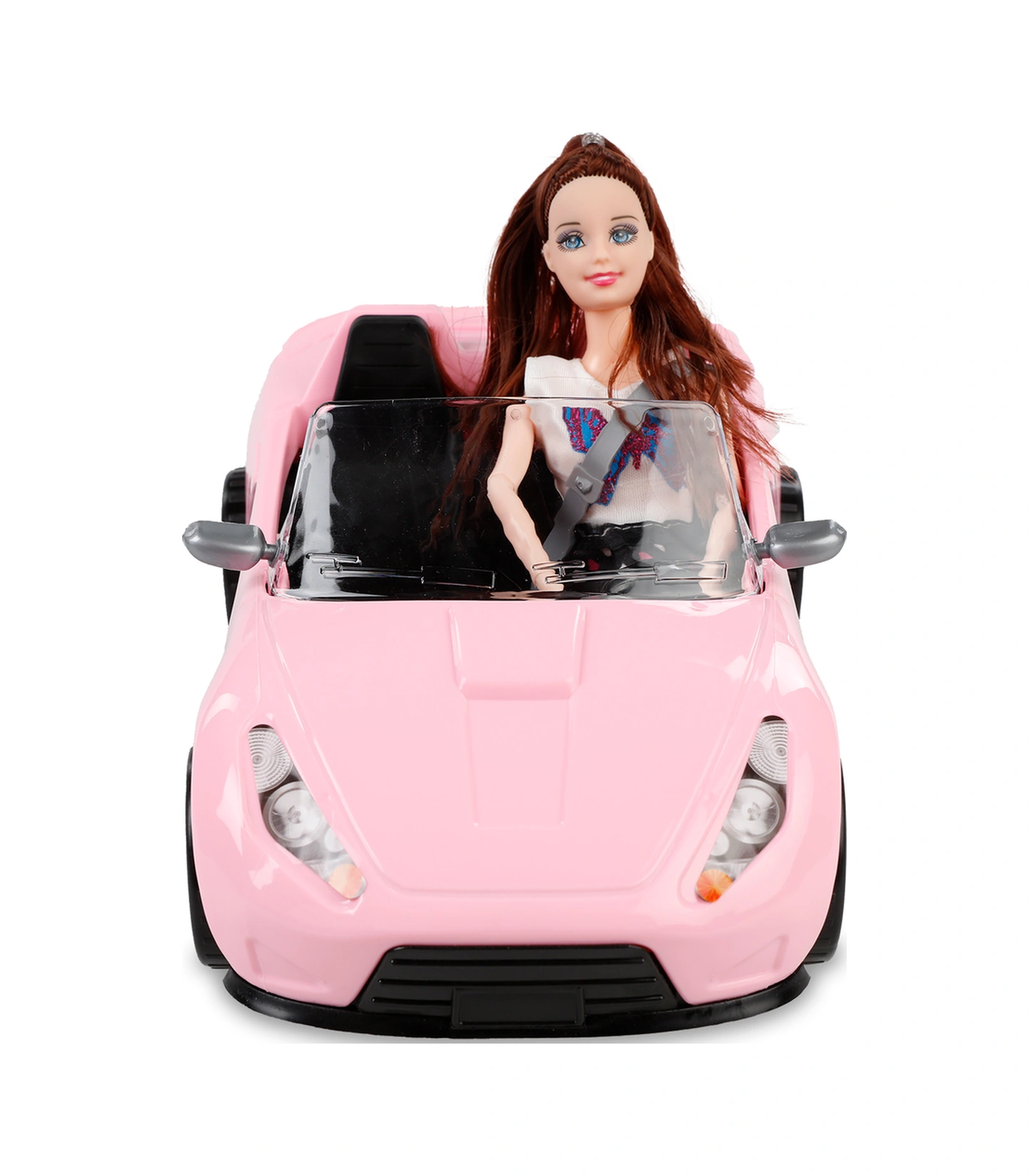 Oydaş Cindy Car Bebekli Araba Pembe Eklem Yerleri Oynayan Arabalı Bebek