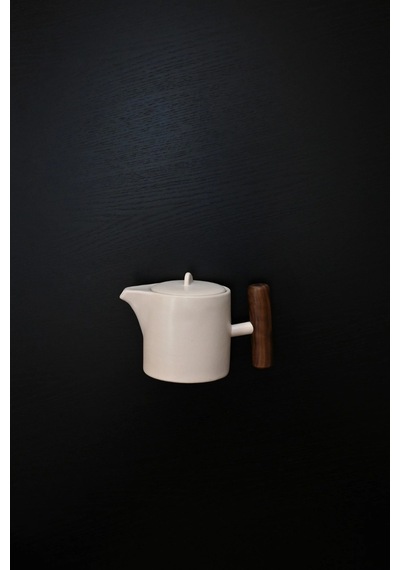 101 Copenhagen Native Tea Pot Birch El Yapımı Taş Seramik Çaydanlık Krem