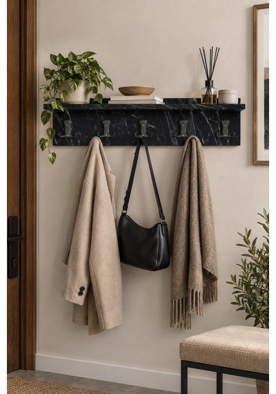 Sulorahome Siyah Duvar Askılığı 80 Cm