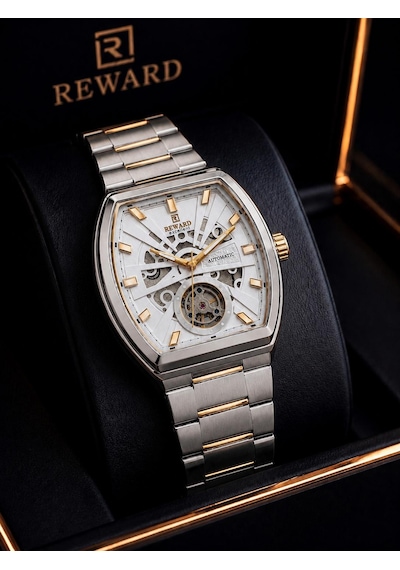 Reward Otomatik Luxury Seri Erkek Saati Çelik Kordon 5 Atm Su Geçirmez 2 Yıl Garanti Rw.eo02 Gümüş - Sarı