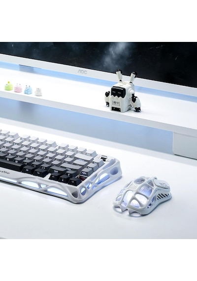 Gravastar Mercury M2 Rgb 26.000 Dpı Optik Gaming Mouse, Kablosuz, Opaline White