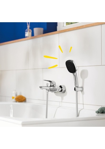 Grohe Vitalio Comfort 110 El Duşu Seti, 110mm Kare 2 Akışlı El Duşu, Duş Başlığı Tutucu, 1750mm Duş Hortumu, Diğer