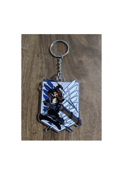 Owl Bag Attack On Titan Eren Yeager Desenli Acrylic Anahtarlık Çanta Süsü Çok Renkli