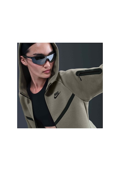 Nike Sportswear Tech Fleece Windrunner Full-zip Kadın Yeşil Günlük Stil Sweatshirt Hv6747-320 Haki