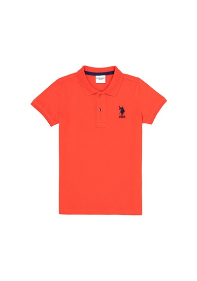 U.S. Polo Assn. Erkek Çocuk Somon Basic Polo Yaka Tişört 50262958-vr047 Kırmızı