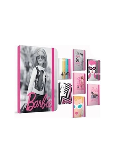 Gıpta Barbie 13x21 Sert Kapak Lastikli Defter 120 Yp Çizgili 6931 Gipta Çok Renkli