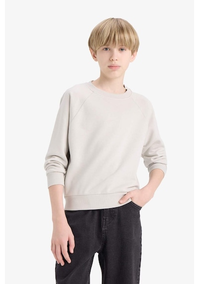 Defacto Erkek Çocuk Bisiklet Yaka Basic Düz Sweatshirt E8415a825augr94 Gri