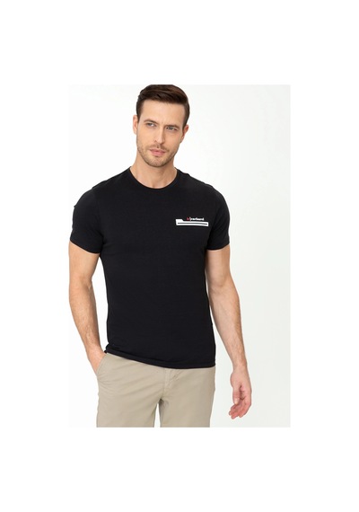 Bisiklet Yaka Slim Fit T-shirt-siyah Siyah