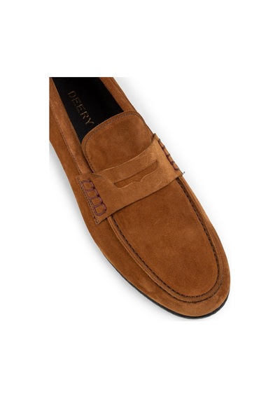 Deery Hakiki Süet Tarçın Rengi Loafer Erkek Ayakkabı Tarçın (539862117) Tarçın