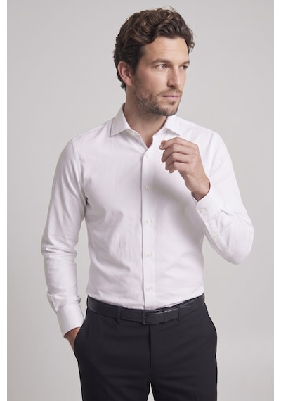 Slim Fit İtalyan Yaka Pamuklu Kolay Ütülenebilir Beyaz Gömlek Gk 761