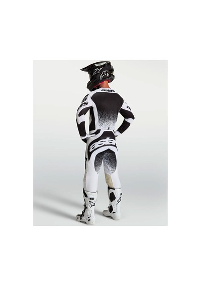 Alpinestars Techstar Swan Off-road Motosiklet Jerseyi Siyah Beyaz Siyah - Beyaz