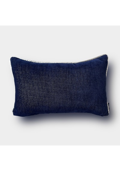 "navy Zebra" Desenli Kırlent Kılıfı - 30x50 - Gümüş Lacivert - Gümüş