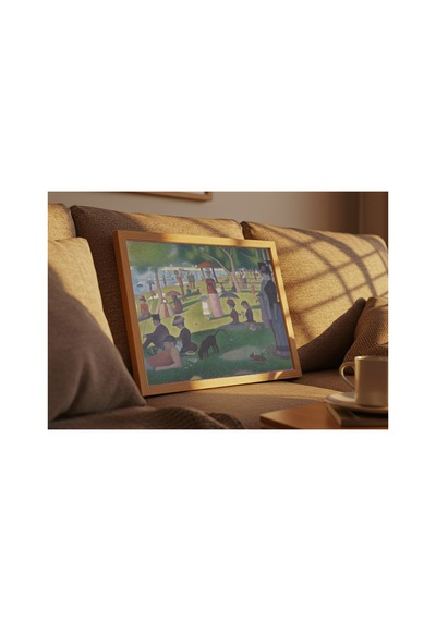 Klasik Sanat Seurat La Grande Jatte'de Bir Pazar Günü Çerçevesiz Poster 21x30 Cm A4 Tablo Yağlı Boya