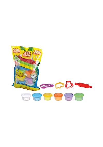 6'lı Polybag Oyun Hamur Seti 168 Gr. - Oyun Hamuru Seti - Hamur Setleri - Hamur Kalıpları Renkli